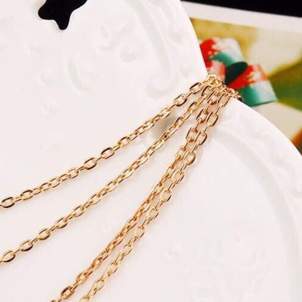 Sexy & Trendy 4 layered multi gold chain necklace - Picture 3 of 3